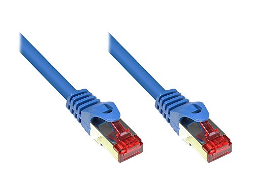 Alcasa 10m Cat6 S/FTP - Cable de Red (10 m, Cat6, SF/UTP (S-FTP), RJ-45, RJ-45, Azul)