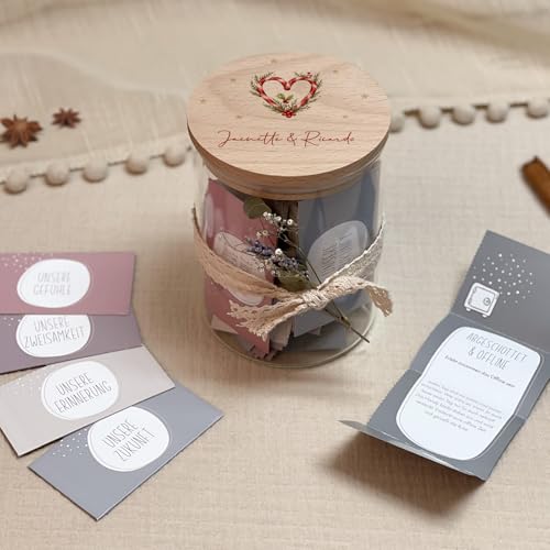 Personalisierter Paar‑Adventskalender – 24 liebevolle Lose für...