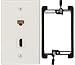 Buyer's Point HDMI and Cat6 Ethernet RJ45 Wall Plate, with Single Gang Low Voltage Mounting Bracket Device (White Kit)
