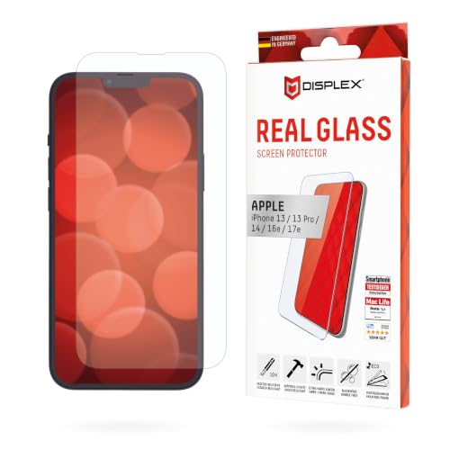 Schutzglas + HĂĽlle fĂĽr iPhone 17e/16e/14/13 Pro/13 (10H), Eco-Montagerahmen