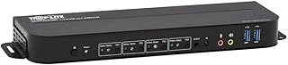 Tripp Lite DisplayPort USB KVM Switch 4-Port 4K 60 Hz HDR DP 1.4 USB Sharing (B005-DPUA4)