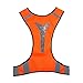 Produktbild Reflektierende LED Warnweste Für Herren Damen Outdoor Sportweste, 360º Hohe Sichtbarkeit Reflexion, Zum Motorrad Gehen Wandern Joggen, Große Innentasche, Klettverschluss Taille Anpassen