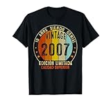 18 Cumpleaños 2007 18 Años Chica Chico Vintage 2007 Camiseta