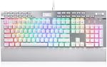 Redragon K550 RGB Gaming Keyboard, 104 Keys + 12 Macro G Keys Wired Mechanical Keyboard w/Hot-Swap Socket, Custom Clicky Purple Switch, Extra USB Port & Wrist Rest