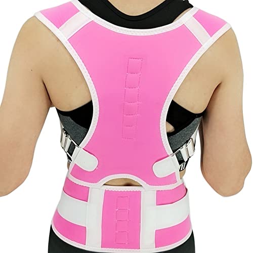 Cinturón de Soporte Lumbar magnético, Corrector de Postura para escoliosis, Faja Lumbar para Hombres y Mujeres, cinturón para aliviar el Dolor con 10 imanes (Color: B, Talla: S) (BM) (C XX)