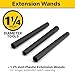 Shop-Vac 9061400 1.25 Inch Diameter Extension Wands, 3-Piece Set, Durable Black Plastic, Ideal for Extended Reach With 1.25 Inch Hoses