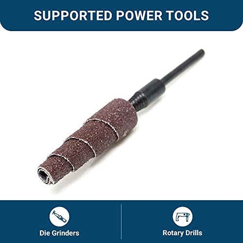 Benchmark Abrasives CR Aluminum Oxide Tapered Sanding Cartridge Rolls For Blending Deburring Polishing Sanding Metals, Rotary Sander - Drill & Die Grinder Abrasives (10 Pack)(1/2 Inch X 1-1/2" thumb #5