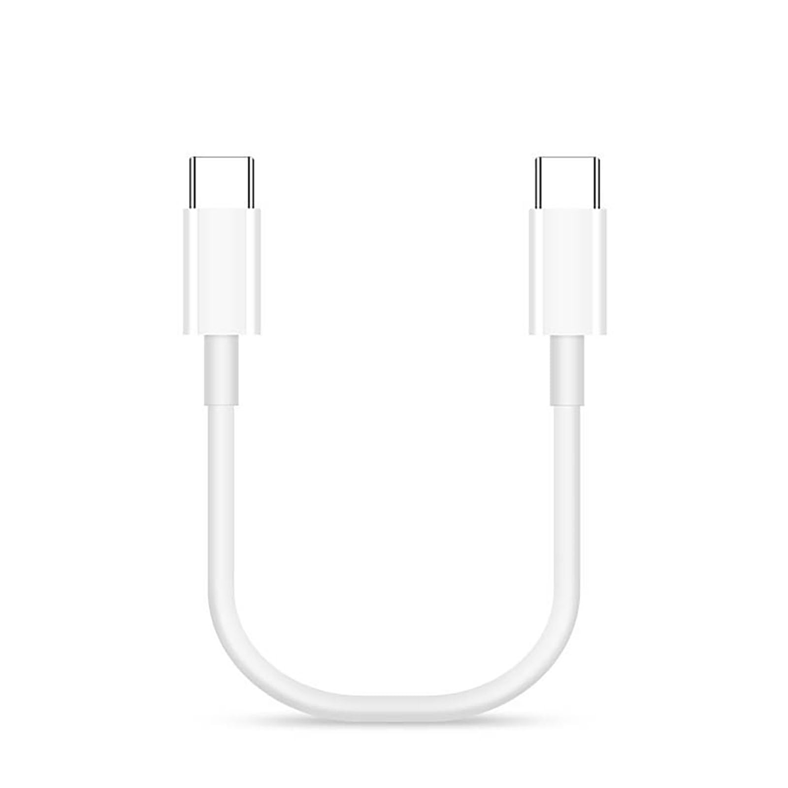 USB C to Cケーブル 短い 25CM 20W 急速充電 高速データ転送 小型軽量 超高耐久 携帯に便利 iPhone15 MacBook Galaxy S24 Xiaomi Ultra S21 PixelなどUSB-C機器対応（ホワイト 1個）