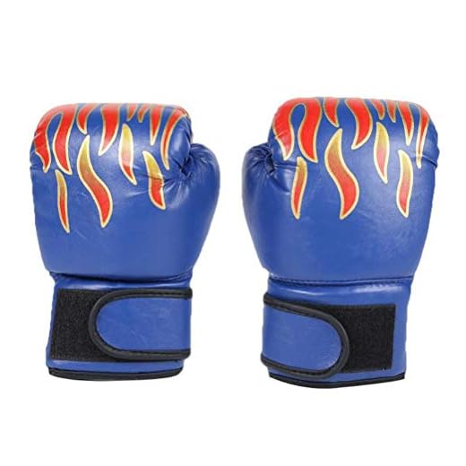 Jackallo 1 Paar Boxhandschuhe für Kinder Kinder Boxhandschuhe Verstellbare Professionelle Netz Atmungsaktive PU-Leder Flammenhandschuhe Boxtrainingshandschuhe für Kinder im Alter von 3 bis 12 Jahren