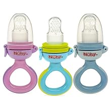 1 Pack Nuby Twist N Feed Infant First Foods Feeder with Hygienic Cover 10M+, Colors May Vary, Pack of 1