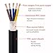 RVV 4 Core Power Cable Copper Conductor Flexible Wire – Waterproof, Flame Retardant PVC Sheath, 300/500V, 5℉~158℉, Ideal for Lighting, Electrical Panels & Industrial Equipment(25FT,3 * 6+1 * 4)