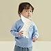 Kids Knit Scarf Winter Fashion Solid Color Toddler Baby Scarves Neck Warmer Tassel Scarf for Boys Girls Beige