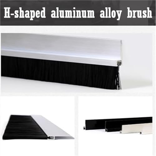 Brosse bas de porte en alliage d'aluminium robuste de 200 mm