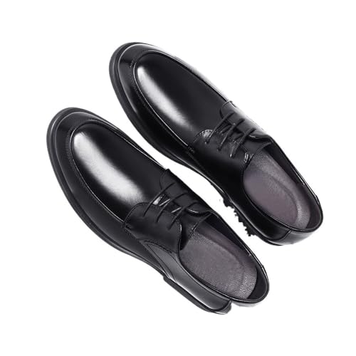 Men's Spring Business Leather Shoes Oxfords(Black,46)4