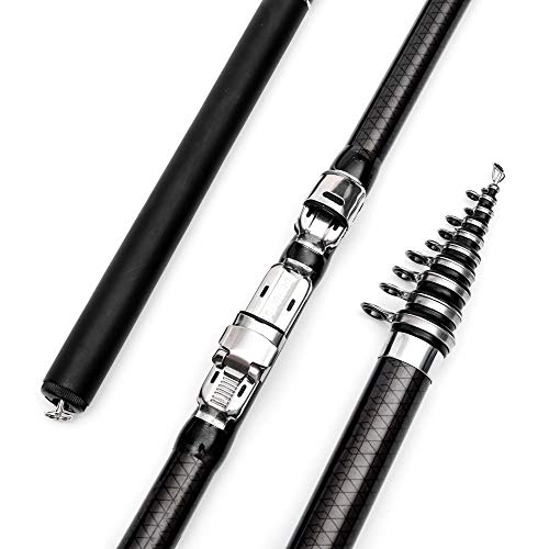 XIANGE100-SHOP Angelrute Combo Teleskop-Kohlenstoff-Angelrute Spinning-Test Power Felsen-Spinnstangen Teleskop-Angelrute…