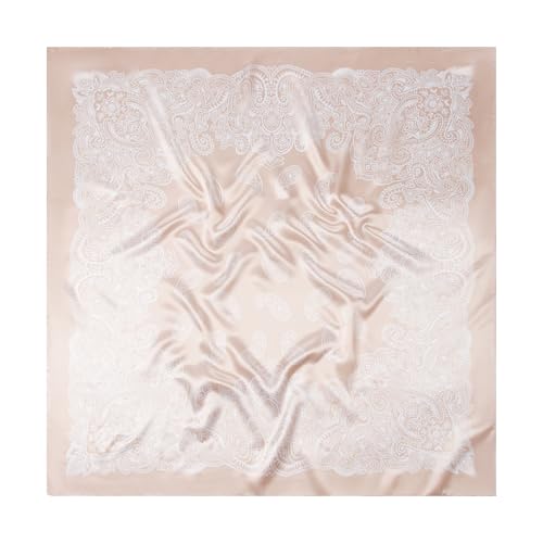 Image of 35 inch Men's Silk Cowboy Scarf - Oversized Western Bandana Neckwear, Large Square Scarf with Gift Packaging