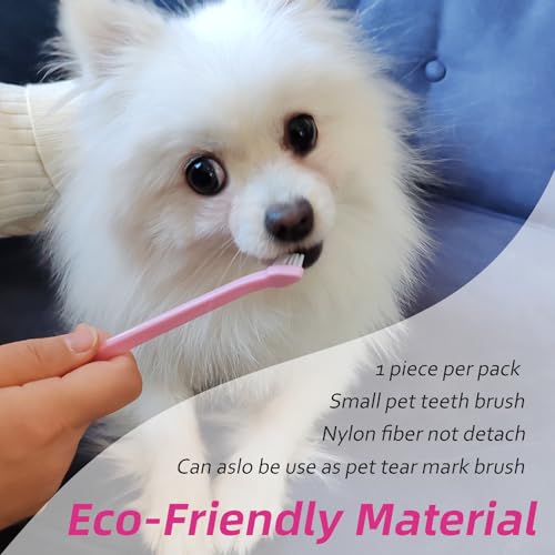 Image of Cat Dog Toothbrush Puppy Tooth Brushing Kit Cat Dental Healthy Pink Teeth Brush for Dogs Dental Hygiene Toothbrush for Pet Kitten Bunny 1 Piece