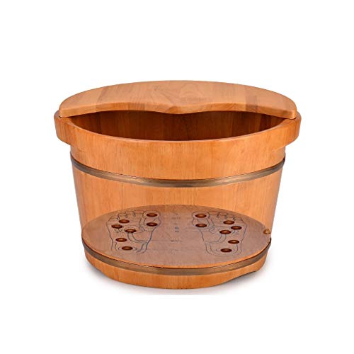 Masajeador de pies tipo barreño de madera para pedicure