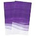 Kitchen Towels Set Ombre Purple Dish Towel Lavender Purple White Dishcloths 2 Pack, 18x28 Inches Absorbent Soft Cotton Dish Cloths Bar Towels & Tea Towels