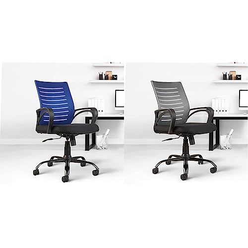 Image of CELLBELL Mid-Back mesh Chair C1046750 Product (Mid-Back, Blue) C104 Medium-Back Mesh Office /Study Chair[Grey]