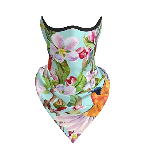 Humming Birds With Pink Printed Face Cover Scarf Uv Protection Balaclava Windproof Bandana Outdoor Sports Face Cover Breathable Protective Neck Gaiter #TOP1