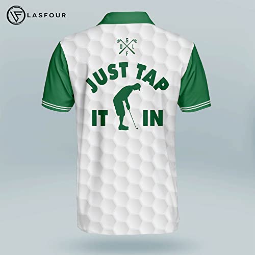 LASFOUR Personalized Funny Golf Shirts, Crazy Golf Polo Shirts for Men, Dry Fit Sport Polos3