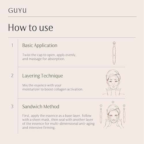 Image of Ginseng Anti-Aging Face Serum | GUYU Single-Use Ampoule | Peptides, Hyaluronic Acid, Panthenol, Ectoin, Beta Glucan | for Lifting, Firming, Smoothing Lines, Plumping (0.05 Fl Oz x 30pcs)