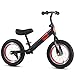 Byjia Vélo D'équilibre pour Enfants De 1 À 5 Ans avec Pneus Pneumatiques en Caoutchouc De 12", Vélo De Scooter Léger sans Pédale pour Tout-Petit, Jouet À Enfourcher pour Enfants,Noir