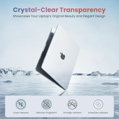 Image of Dyazo MacBook Neo 13 Inch Case (2026 Release, Model A3404) with A18 Pro Chip & Liquid Retina Display | Slim Transparent Hard Shell Protective Laptop Cover | Scratch Resistant Crystal Plastic Case