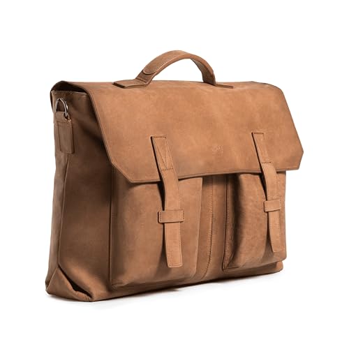 VELEZ Leather Messenger Bag for Men and Women | Vintage Briefcase for 17 inch Laptop | Work Bag Crossbody Laptop Bag4