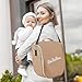 Baby Travel Bassinet Portable Bassinets, Foldable Baby Lounger Carry Backpack, Soft Travel Pod Travel Bed (Khaki)