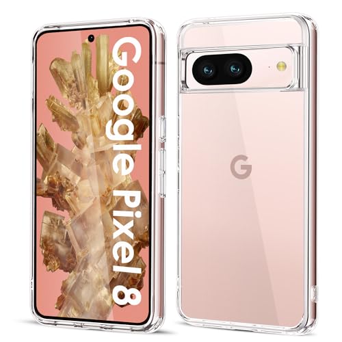 Filoto Ultra Clear Hülle für Google Pixel 8 (2023) Transparent Vergilbungsfrei Slim Soft Silikon Handyhülle Anti-Fingerabdruck Kratzfest Stoßfest Fallschutz Ultra Dünn TPU Schutzhülle (Clear)