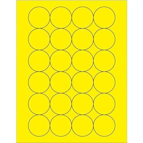 4 x 1 in. Fluorescent Red Rectangle Laser Labels - Pack of 2000