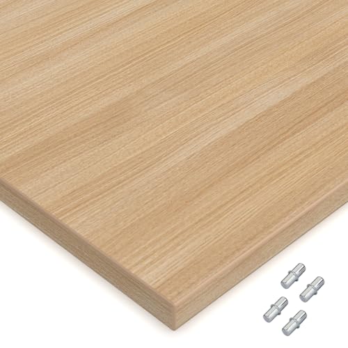 X57 Einlegeboden nach Maß - 2mm ABS Kante umlaufend - Regalbrett Fachboden Holzbrett im Zuschnitt nach Maß passend für jeden Schrank (Eiche)