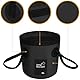 Eimer faltbar, angeleimer,Tragbarer Camping Eimer mit Griff, Ultraleichter Outdoor-Waschbecken-Angeleimer, Faltbarer Eimer zum Angeln, Camping, Wandern, Autowäsche und mehr (20L-Black)