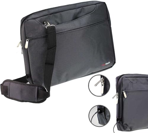 Navitech Black Sleek Water Resistant Travel Bag - Compatible with WONNIE 17.9