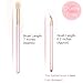 Qivange Eye Makeup Brushes, Eyeshadow Concealer Eyeliner Makeup Brush Set with Portable Pouch (12pcs, Pink with Rose Gold)