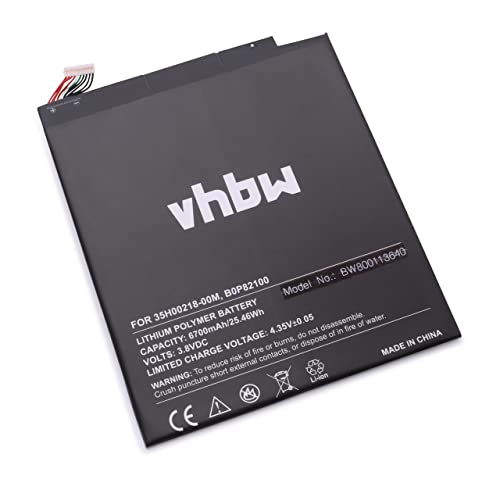 vhbw 1x batería Compatible con Google Nexus 9 TD-LTE, 9 WiFi, 0P82100, 9 Tablet, Pad (6700 mAh, 3,8...
