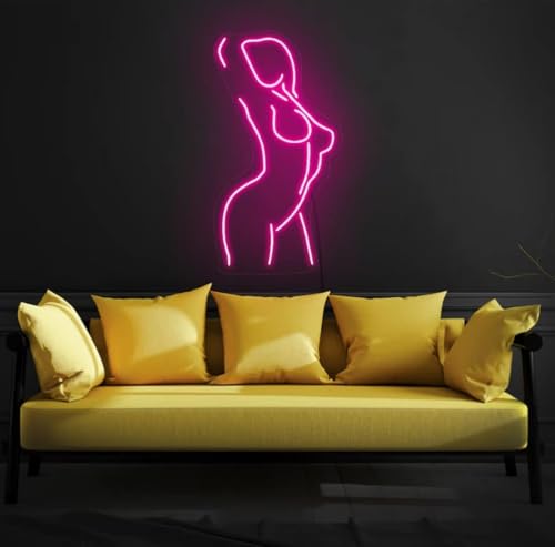 Image of Lady Neon Signs for Wall Decor 26 inches Neon Sexy Lady Body Light Up Sign Bedroom Bar Club Game Room Lights
