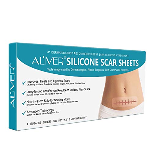 Vansee Professional Silicone Scar Sheets, Soften and Flattens Scars Resulting from Surgery, Injury
