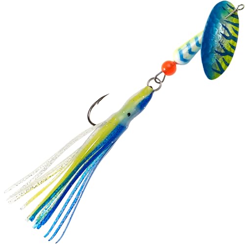 Panther Martin PMSSTUVHHS Salmon & Steelhead Hammered Hoochie Skirt Spinning Lure Catches Northern Pike, Steelhead, Barracuda, Bluefish and More