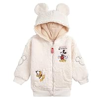 Disney Winnie the Pooh Mickey Mouse Nightmare Before Christmas Lilo & Stitch Monsters Inc. Big Kid Zip Hoodie - White/Mickey Mouse, 12 Months, White / Mickey, 12 Months