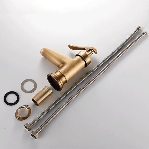 Robinet cascade haut pour mitigeur de lavabo rétro noir et robuste