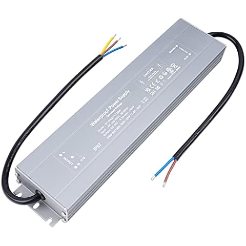 VARICART Outdoor IP67 Waterproof 24V LED Driver 150W 6.25A, Ultra Slim Constant Voltage LED Transformer Adaptor, AC to DC Low Voltage Switching Power Supply, for Garden LED Light Strip G4 MR16 Bulb Cover