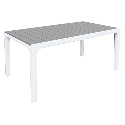 Keter Harmony Table, 160 cm x 90 cm x 74 cm Size, White/Light Grey