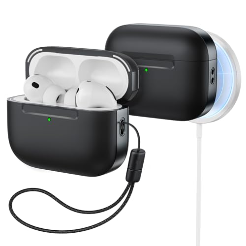 ESR AirPods Pro3 �P�[�X(2025) MagSafe�Ή� AirPods Pro ��3���� 2025�p �ϏՌ� �������[�h�t�� �����ی�J�o�[ �Ռ��z�� �G�A�[�|�b�Y�v��3��p �u���b�N
