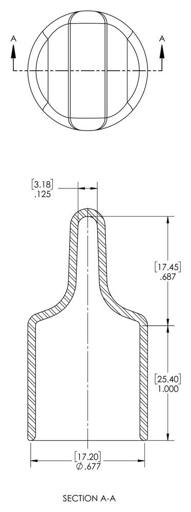 Caplugs HFC-677-16 HFC Series - Flex500 Flexible Caps with Long Flat Pull-Tab, 200 Pack, Black Vinyl 0.677" x 1.000", Masking, Painting, Plating, Powder Coating, Limited High Temp Exposure (99192311)