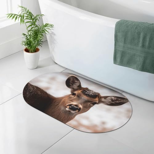 Tapis de bain en pierre terre de diatomée super absorbant cerf - 4