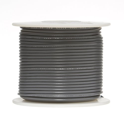 remington industries 18ul1007sldgra 18 awg gauge solid hook up wire 100 feet length gray 0040334 diameter ul1007 300 volts