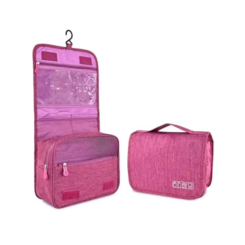 Necessaire Executiva Roxa Feminina Frasqueira Bolsa Organizadora Gancho Viagem Cabide Divisória